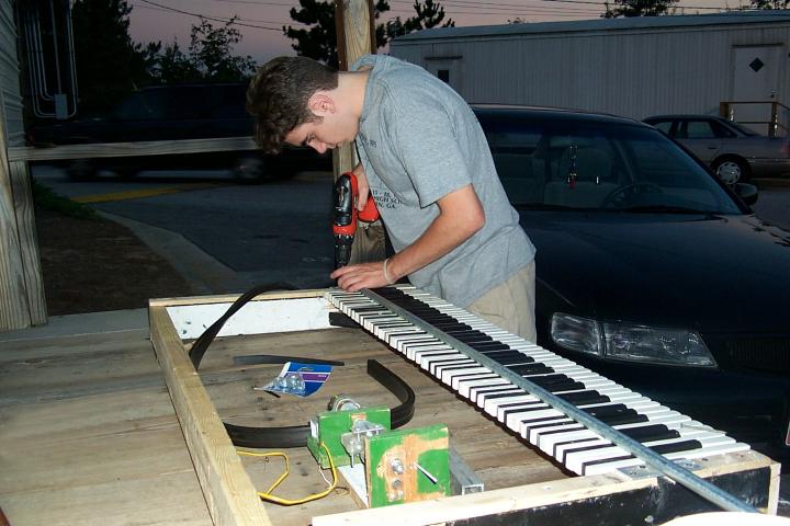 Rusty Working on Keyboard